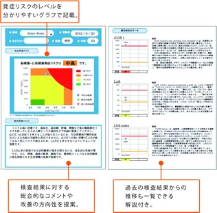 LOX-index検査の結果報告書のイメージ